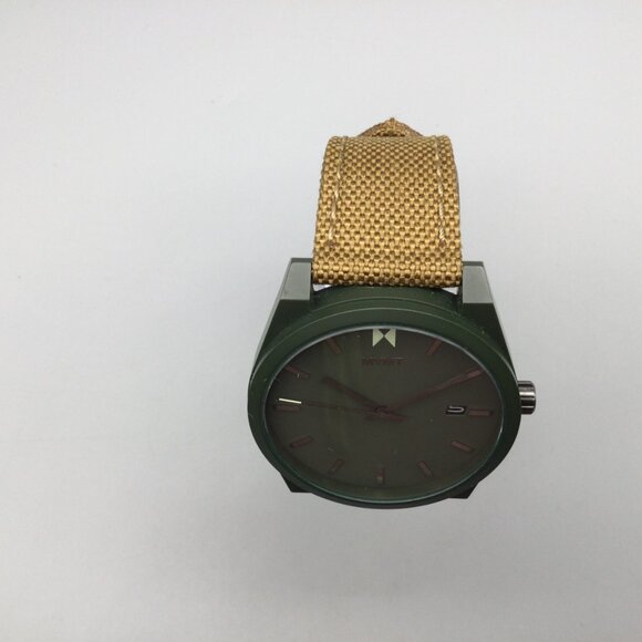 MVMT Element Watch Men 43mm Green Date Tan Nylon Band New Battery main image 9